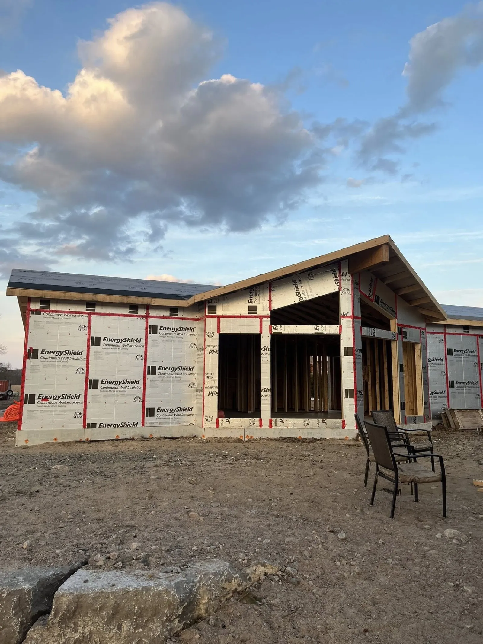 House framing under construction