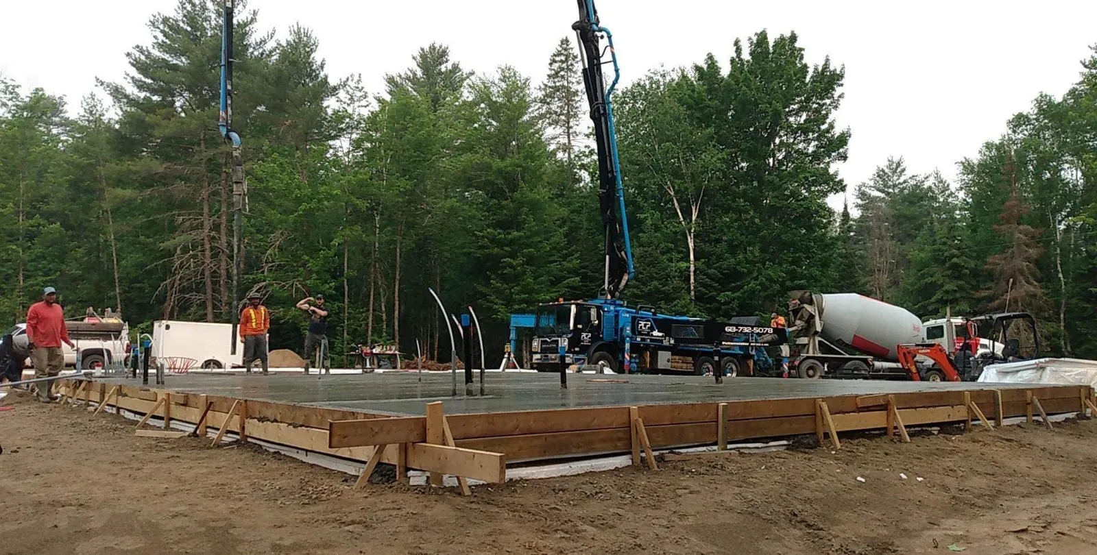 Concrete pour in progress
